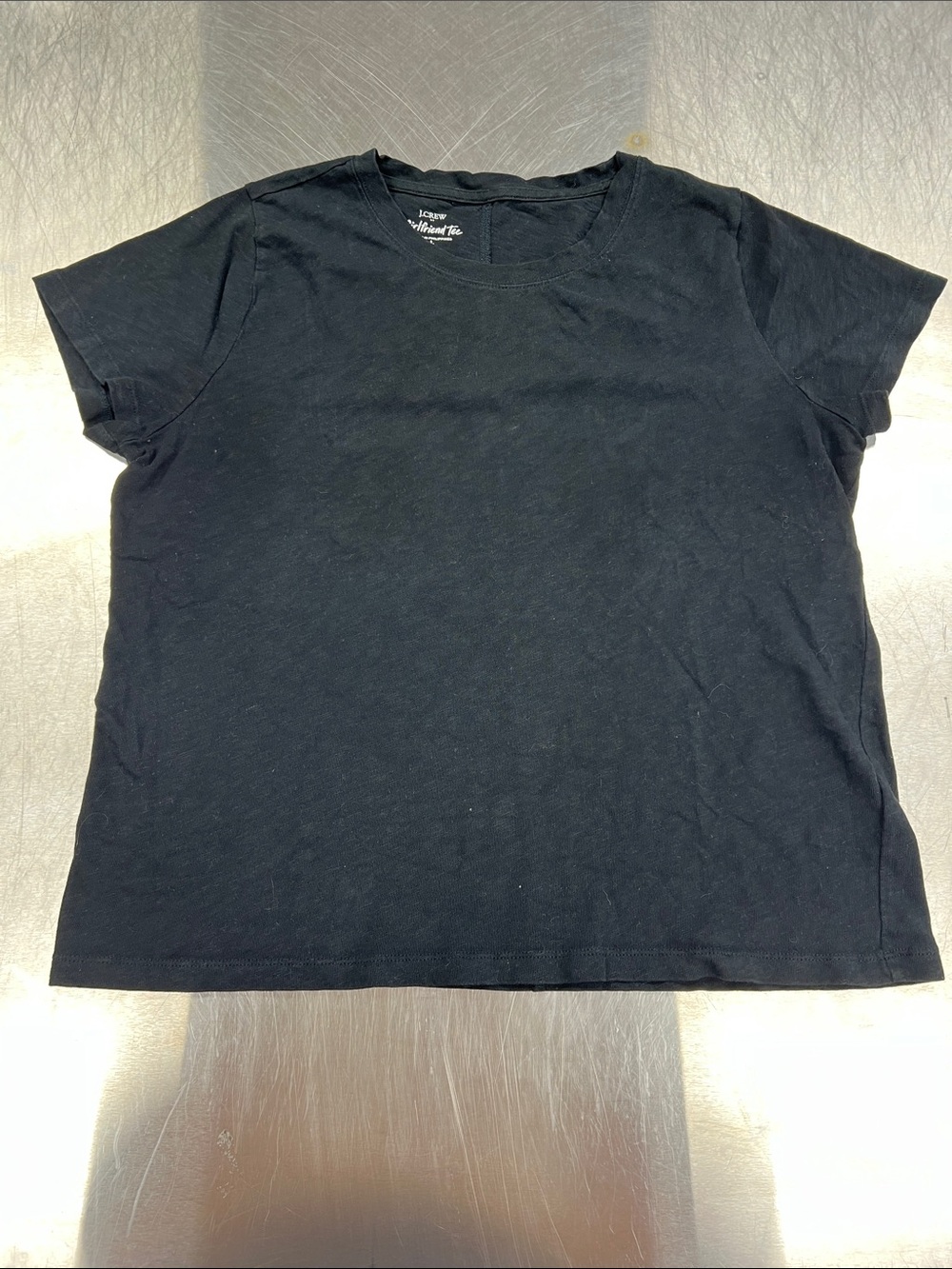 J. Crew Black Girlfriend Crewneck Short Sleeve Tee Women’s L